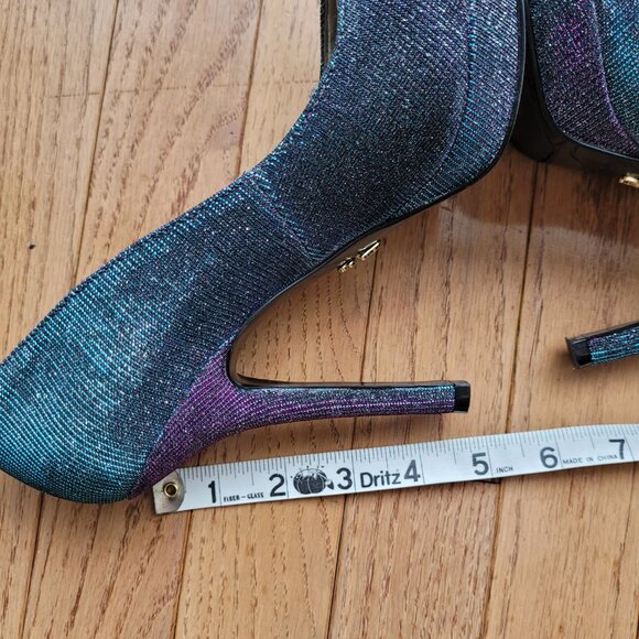 Nine West Love Fury Sparkly Platform Heel Shoes 7 - Picture 16 of 16